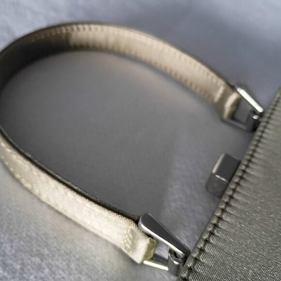 Nine West Gold Satin Mini Evening Bag Top-Handle Purse Push-lock clasp - Picture 3 of 5